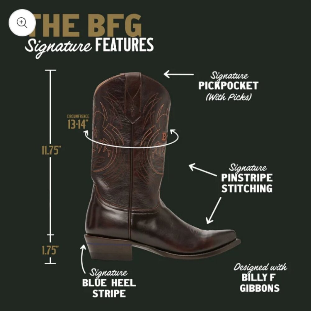 New Alvies Men's BFG Cowboy Boots - El Hombre - Picture 8 of 8